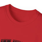 Lift Heavy Shit - Unisex Ultra Cotton Tee - Front Black Logo - Plain Back