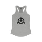 I Could Hip Thrust You - Women's Ideal Racerback Tank - Black Font Front & Back