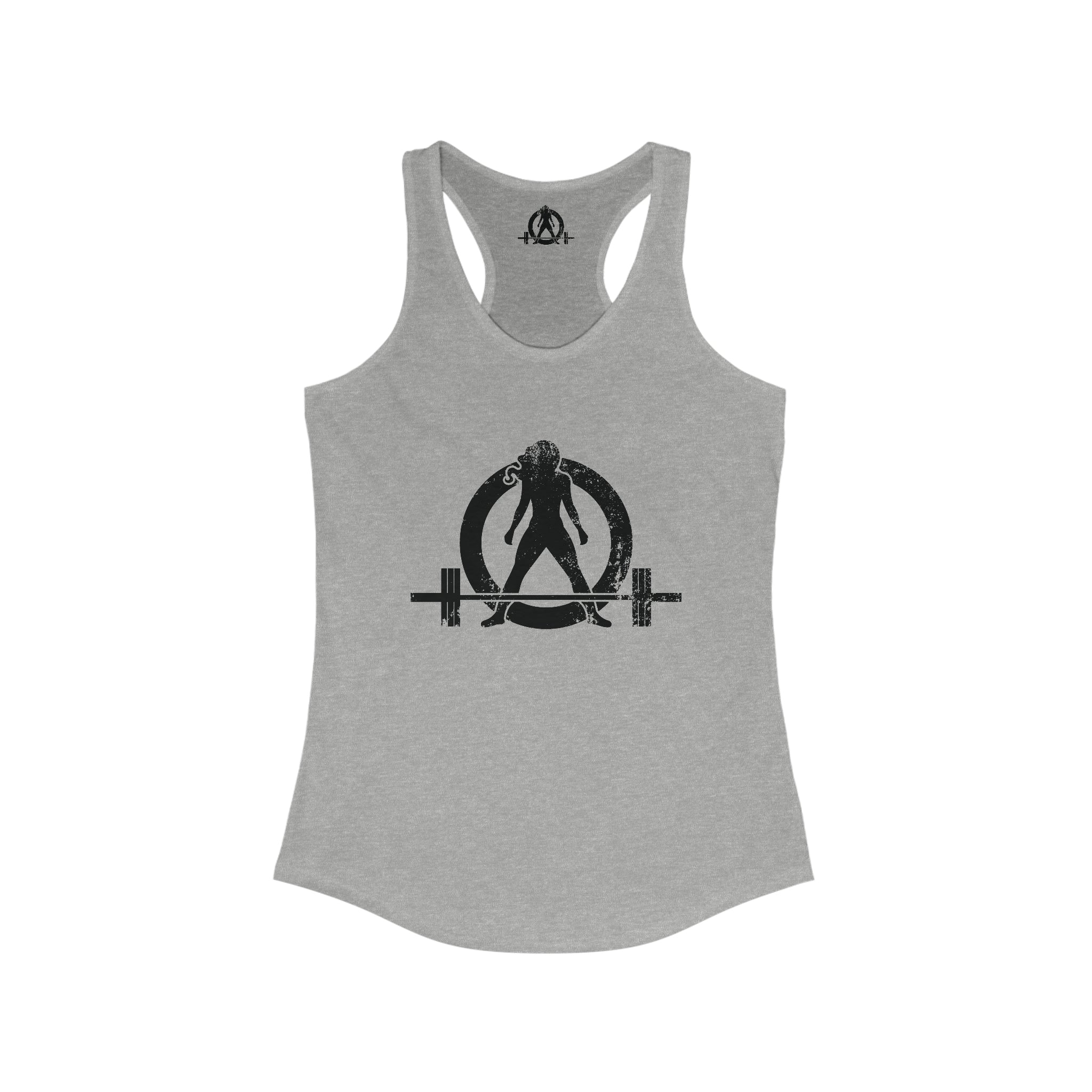 I Could Hip Thrust You - Women's Ideal Racerback Tank - Black Font Front & Back