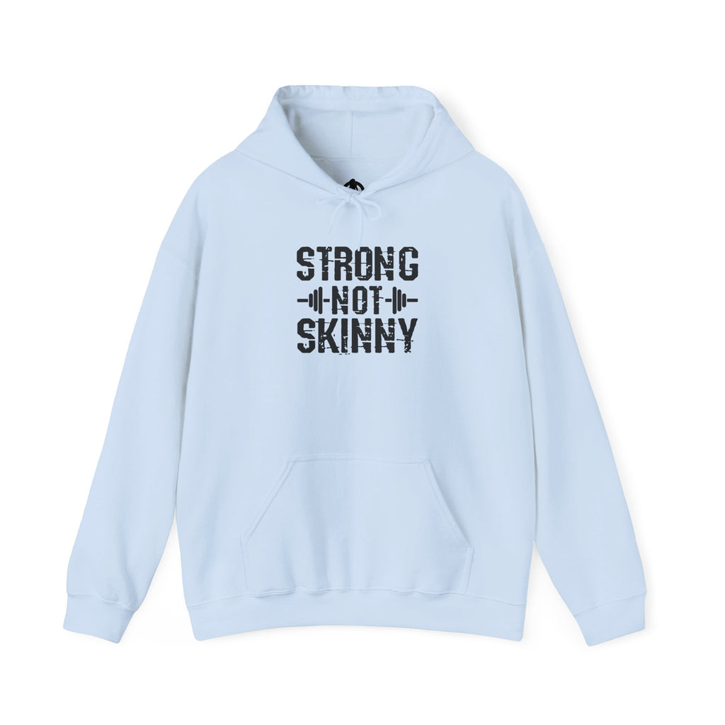 Strong Not Skinny - Unisex Heavy Blend Hooded Sweatshirt - Black Front Logo Plain Back