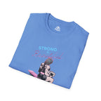 Strong Is Beautiful - Comic - Unisex Softstyle T-Shirt - White Print on Front Plain Back