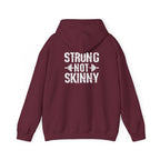 Strong Not Skinny – Unisex Hoodie | Distressed White Logo
