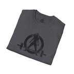 Unisex Softstyle T-Shirt - Black Distressed Logo - Plain Back (BEST SELLER)