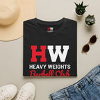 Heavy Weights Barbell Club  - Unisex Softstyle T-Shirt - Black Logo - Plain Back