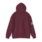 Coffee & Barbells - Unisex Heavy Blend Hooded Sweatshirt - White Logo on Front & Right Sleeve