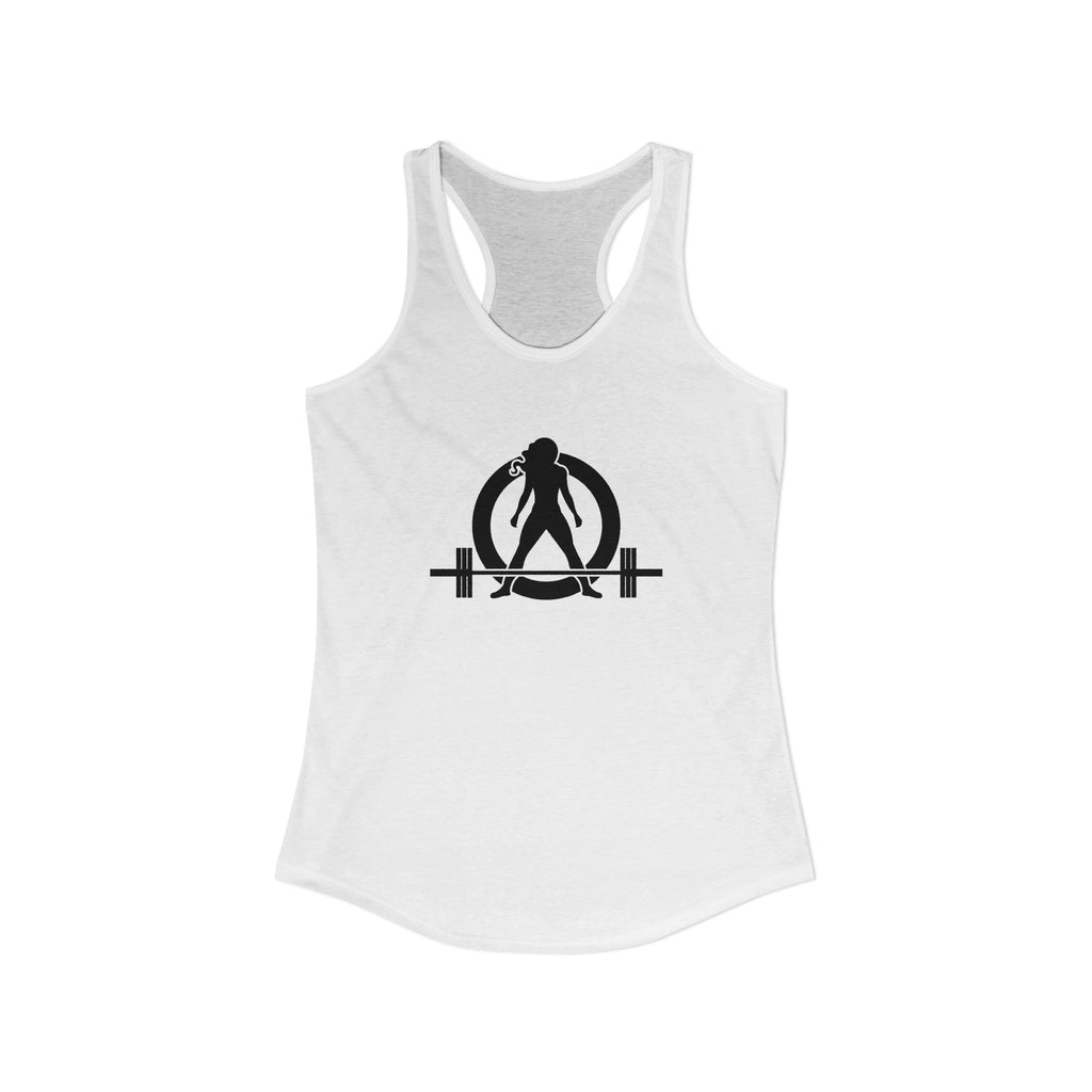 45 + 45 = 135 - Women's Ideal Racerback Tank - Black Print Front & Back