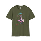 Strong Is Beautiful - Comic - Unisex Softstyle T-Shirt - White Print on Front Plain Back