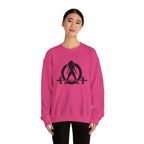 Iron Sharpens Iron - Unisex Heavy Blend™ Crewneck Sweatshirt - Front Black Logo - Front & Back Print