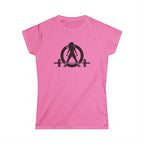 Goal Weight Strong AF - Women's Softstyle Tee - Black Print on Front & Back