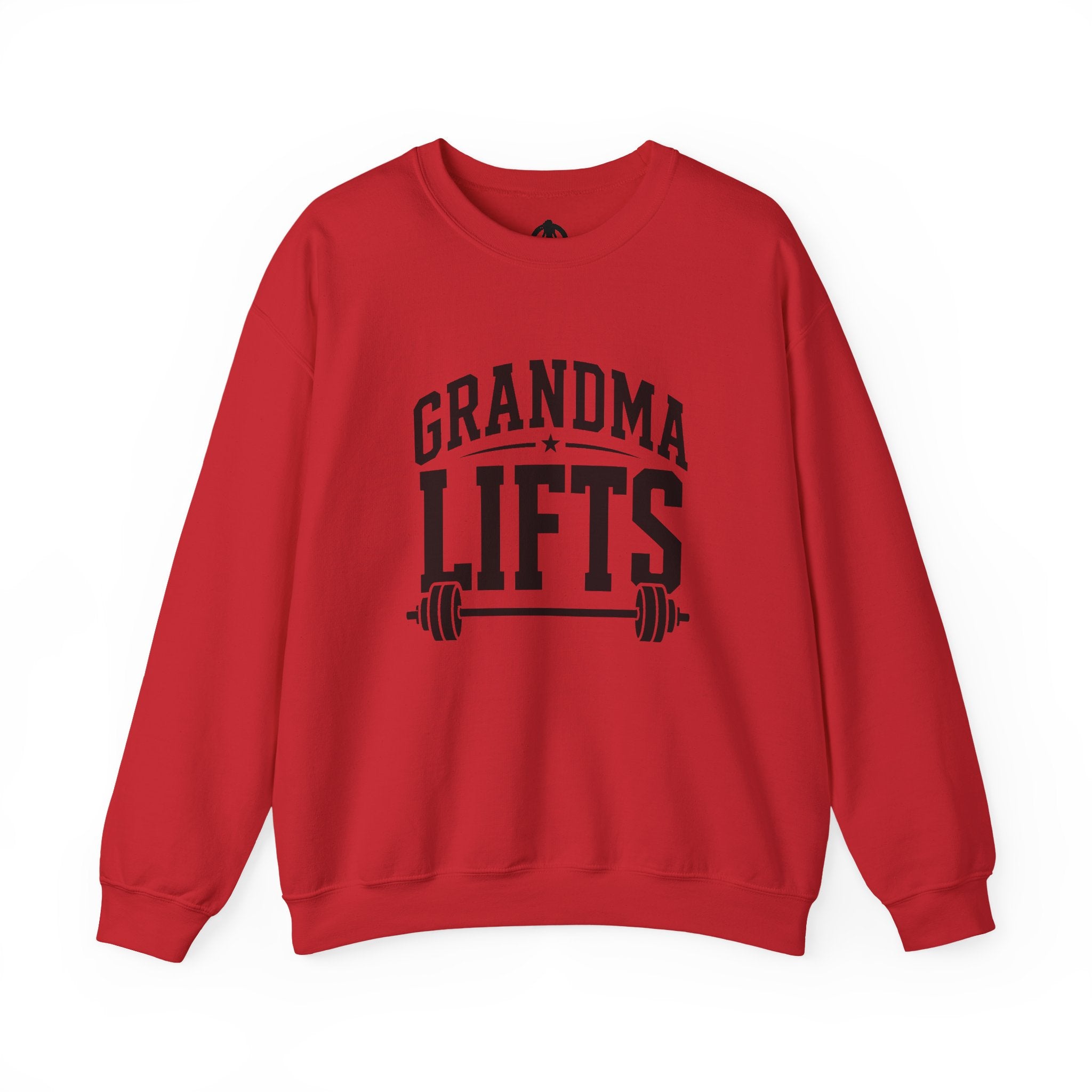 Grandma Lifts - Crewneck Sweatshirt — Front & Back Black Logo