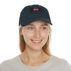 I'm A Barbell Girl - Dad Hat with Leather Patch (Rectangle)