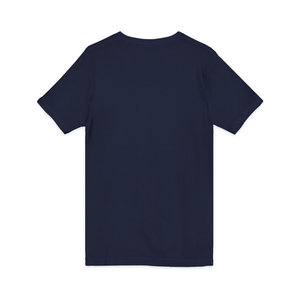 Goal Weight Strong AF - Unisex Jersey Short Sleeve V-Neck Tee - Front Logo - Plain Back