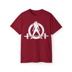 Unisex Ultra Cotton Tee - Distressed White Logo - Plain Back