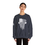 USA Barbell - Unisex Heavy Blend™ Crewneck Sweatshirt - White Logo