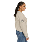 Iron Sharpens Iron - Unisex Heavy Blend™ Crewneck Sweatshirt - Front Black Logo - Plain Back