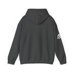 Goal Weight Strong AF - Unisex Heavy Blend Hooded Sweatshirt  - White Logo Front & Right Arm