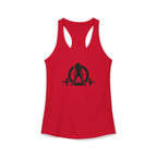 25 + 25 = 70 Women's Ideal Racerback Tank - Black Print Front & Back