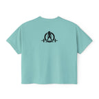 Strong Not Skinny - Women's Boxy Tee - Black Logo Front & Back