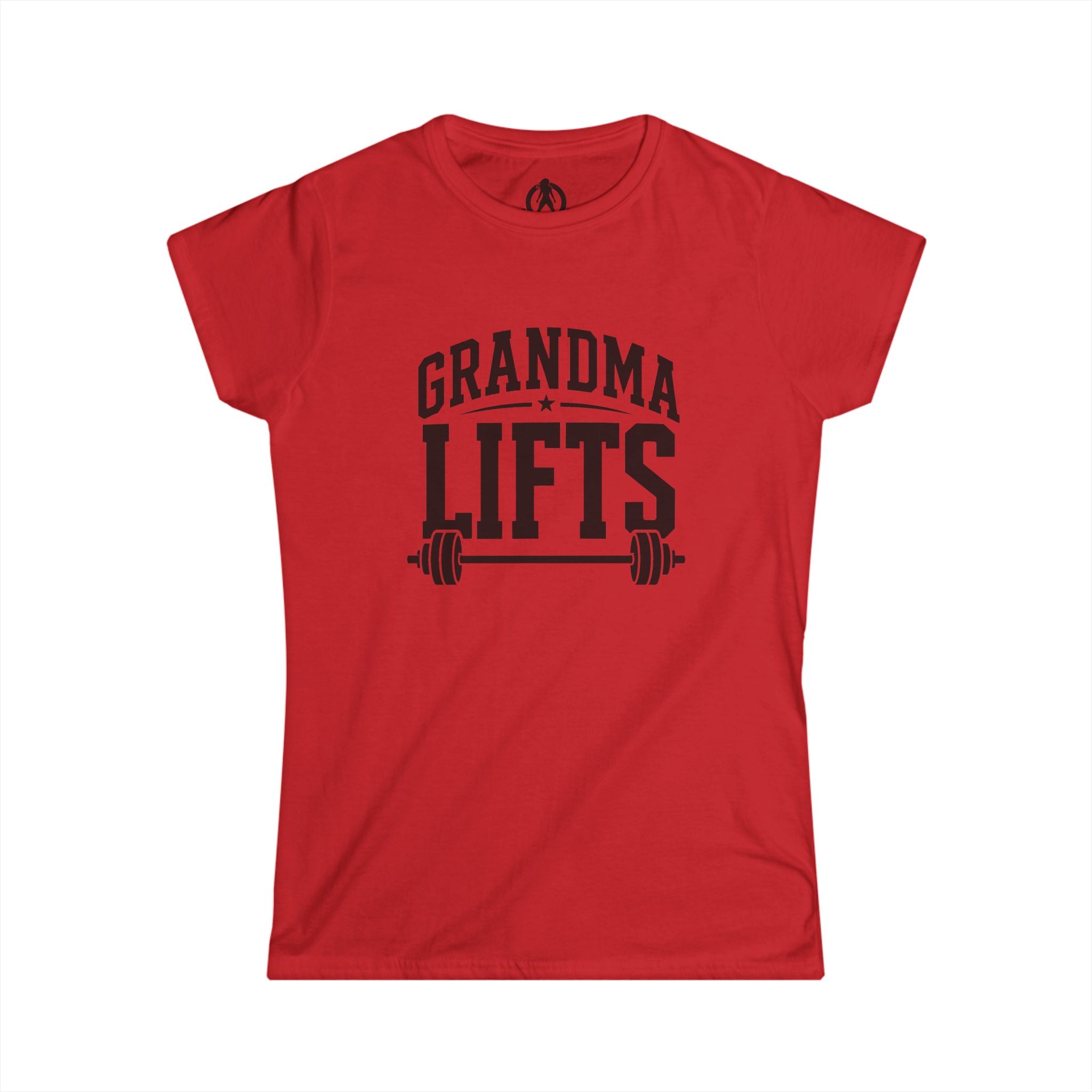 Grandma Lifts t - Women's Softstyle Tee - White Logo Plain Back
