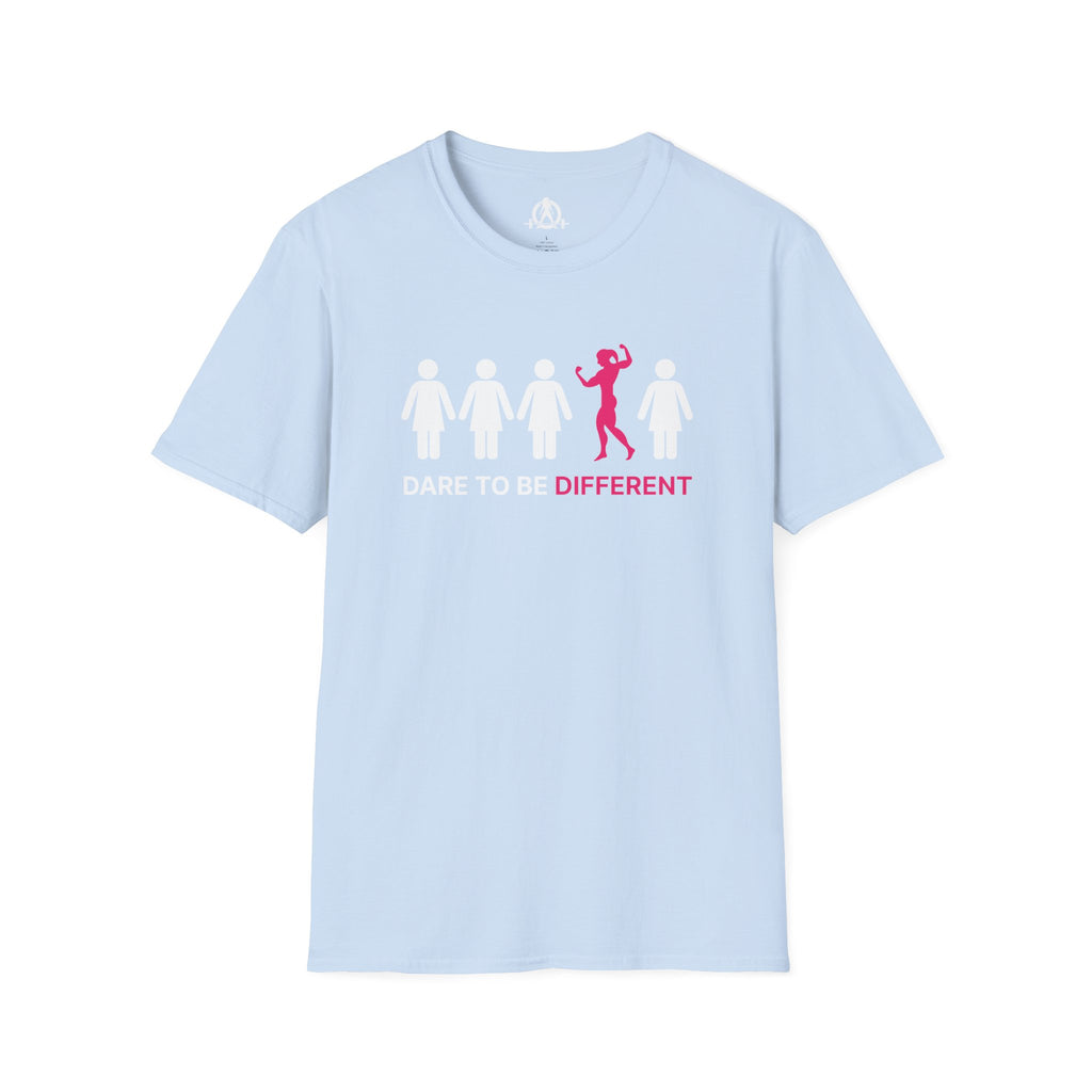 Dare To Be Different - Flex - Unisex Softstyle T-Shirt - Logo Front - Plain Back