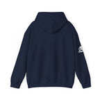 Lift Like.A Girl - Unisex Heavy Blend Hooded Sweatshirt - White Logo on Front & Right Sleeve