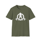I Workout To Burn Off The Crazy - Unisex Softstyle T-Shirt - White Logo Front & Back