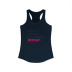 Squat Bench Deadlift Repeat - Women's Ideal Racerback Tank - Front Logo Plain Back