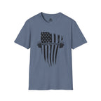 USA Barbell  - Unisex Softstyle T-Shirt - Black Logo - Plain Back