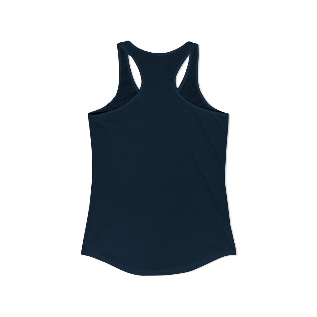 Grandma Lifts - Women's Ideal Racerback Tank - Black Logo Front Plain Back