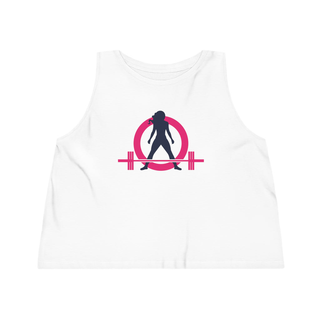 Women's Dancer Cropped Tank Top - Classic Color Logo Front