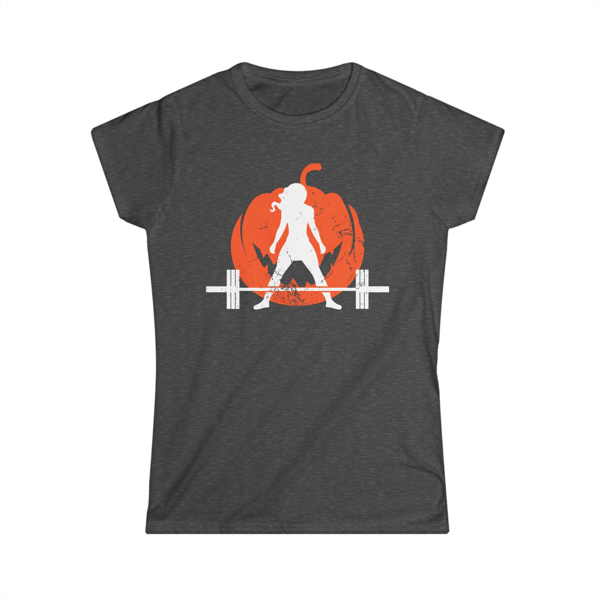 Women's Softstyle Tee - WWLW Halloween -  Pumpkin  Version - Front Logo Plain Back