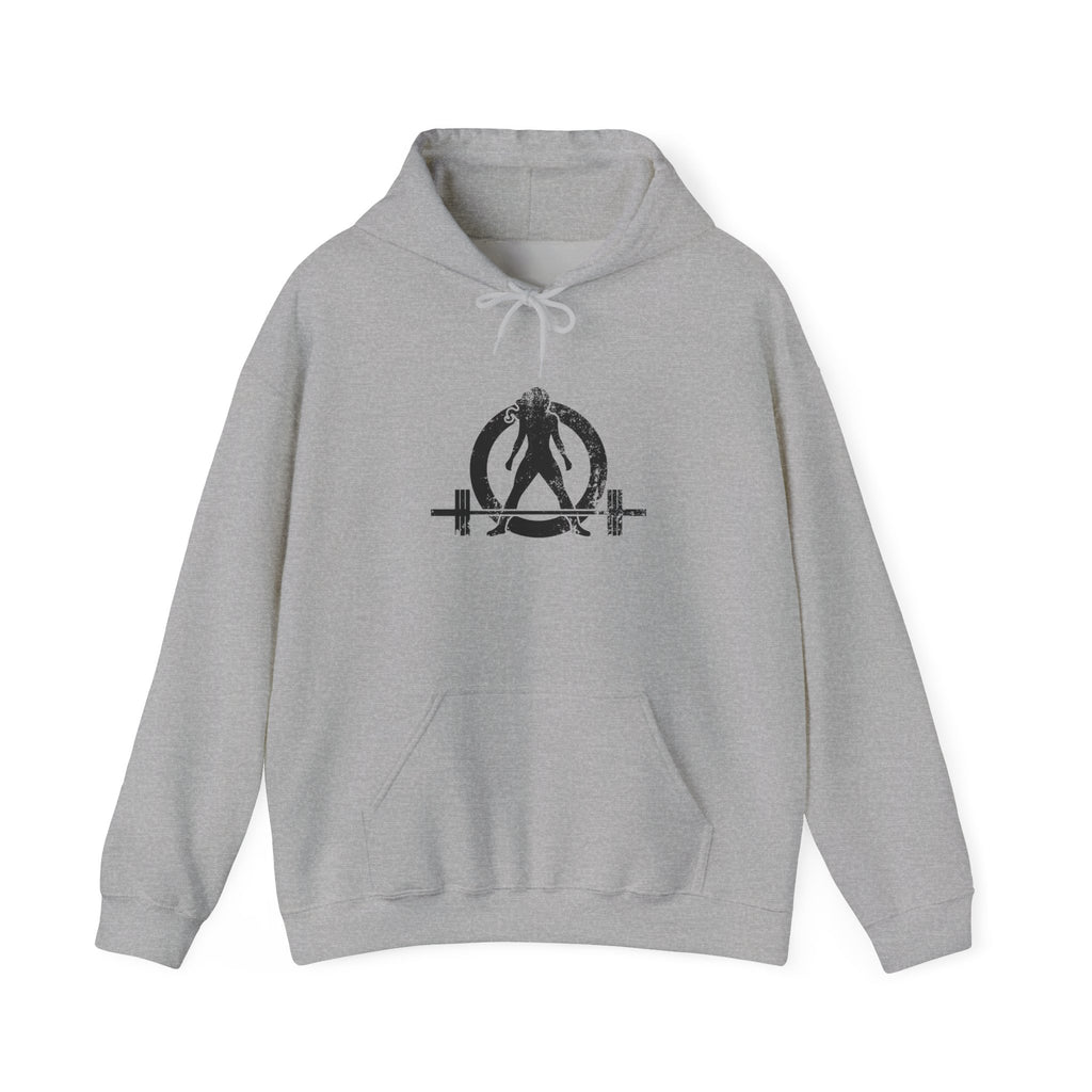 I DON’T WANT TO LOOK SKINNY – Unisex Heavy Blend™ Hooded Sweatshirt (Black Logo) 🤍💪🔥