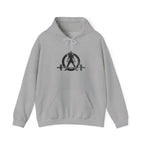 I DON’T WANT TO LOOK SKINNY – Unisex Heavy Blend™ Hooded Sweatshirt (Black Logo) 🤍💪🔥