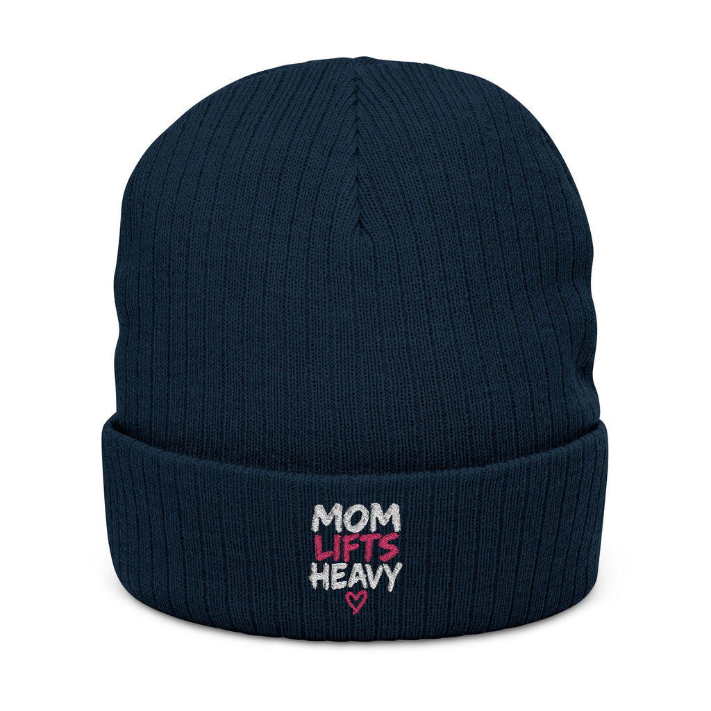 Mom Lifts Heavy – Embroidered Beanie