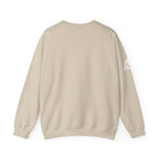 She is STRONG - Unisex Heavy Blend™ Crewneck Sweatshirt - Front White Logo - Plain Back
