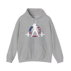 USA Logo - Unisex Heavy Blend Hooded Sweatshirt - USA Logo Dark - Plain Back