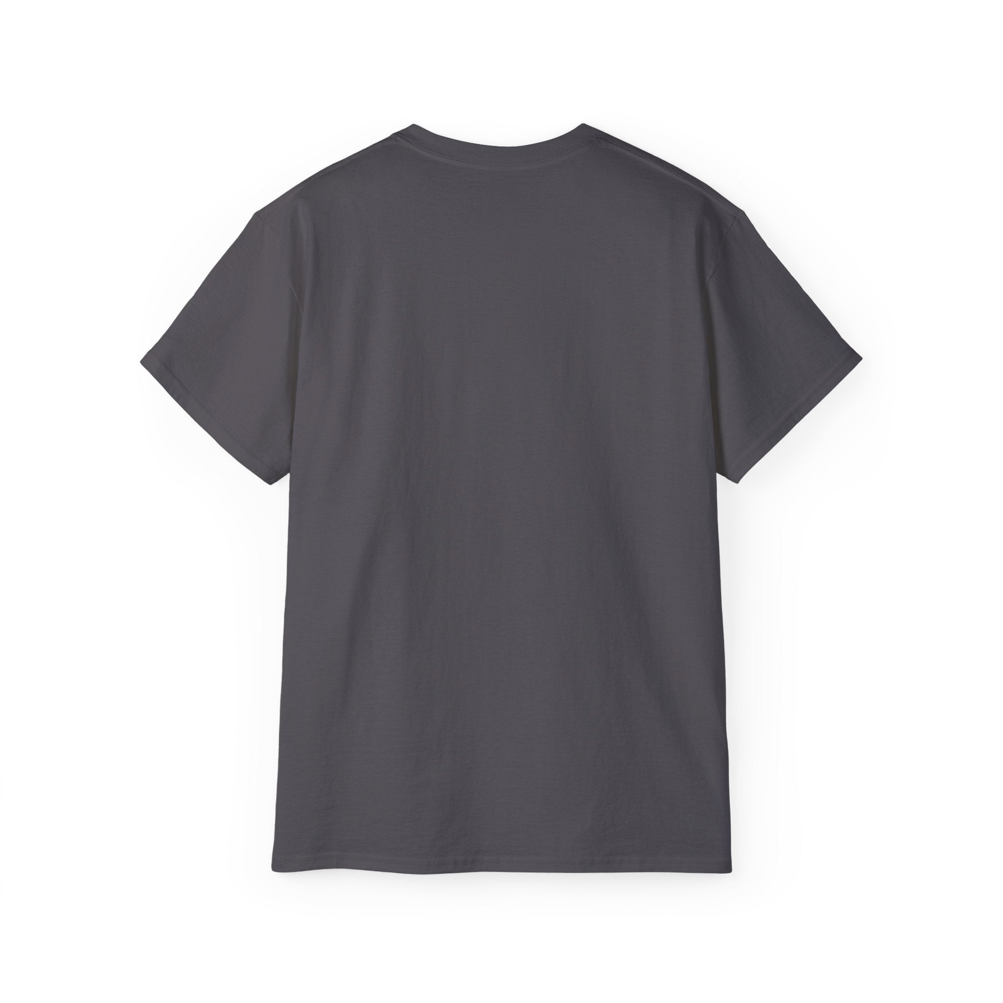 Lift Heavy Shit - Unisex Ultra Cotton Tee - Front White Logo - Plain Back