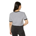 I Could Hip Thrust You - Unisex Cotton Ringer T-Shirt - Black Logo Front Plain Back