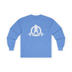Lift Heavy Run Fast - Ultra Cotton Long Sleeve Tee - White Logo Front & Back