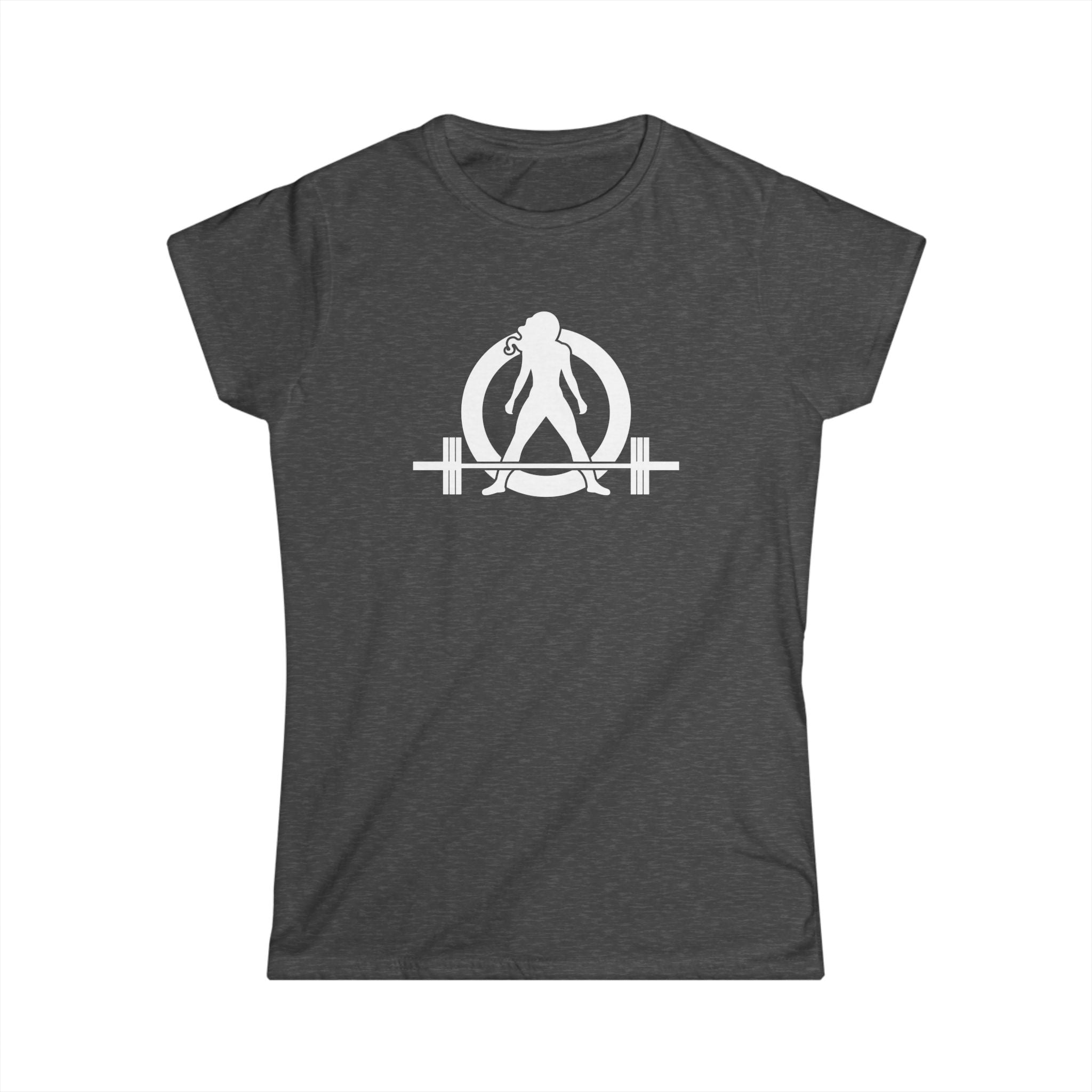 Cardio?  Lift Weights Faster - Women's Softstyle Tee - Print on Front & Back