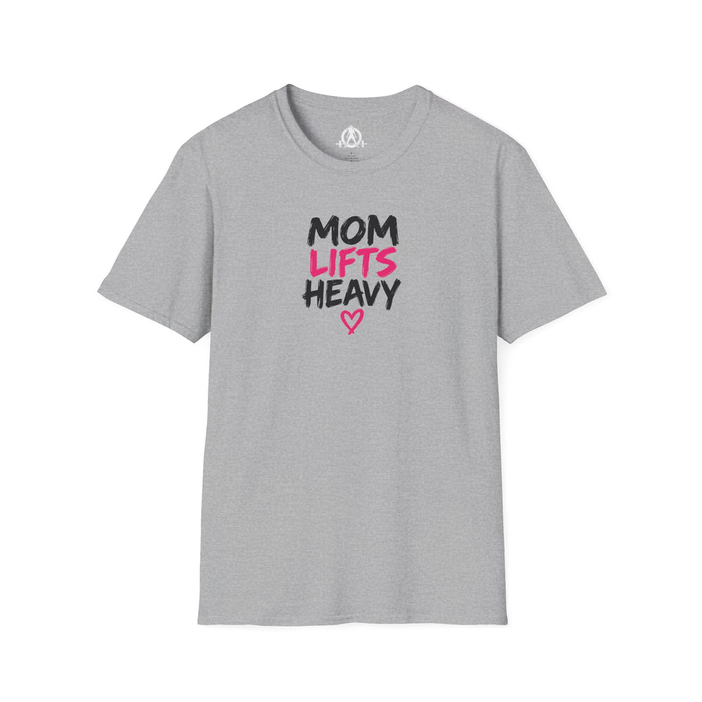 Mom Lifts Heavy – Unisex Softstyle Tee – Black Print