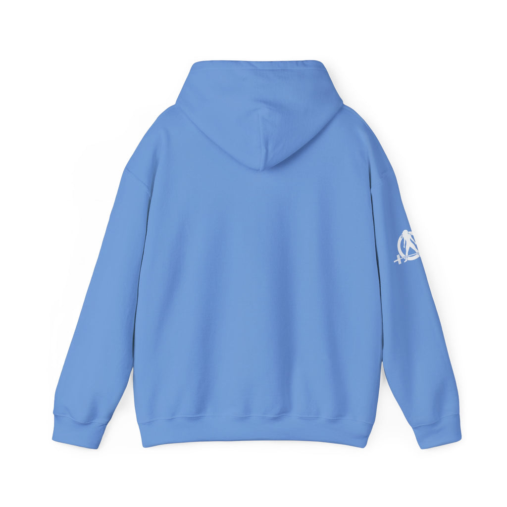 Lift Weights & Hang Out With My Dog  - White Logo  - Unisex Heavy Blend Hooded Sweatshirt