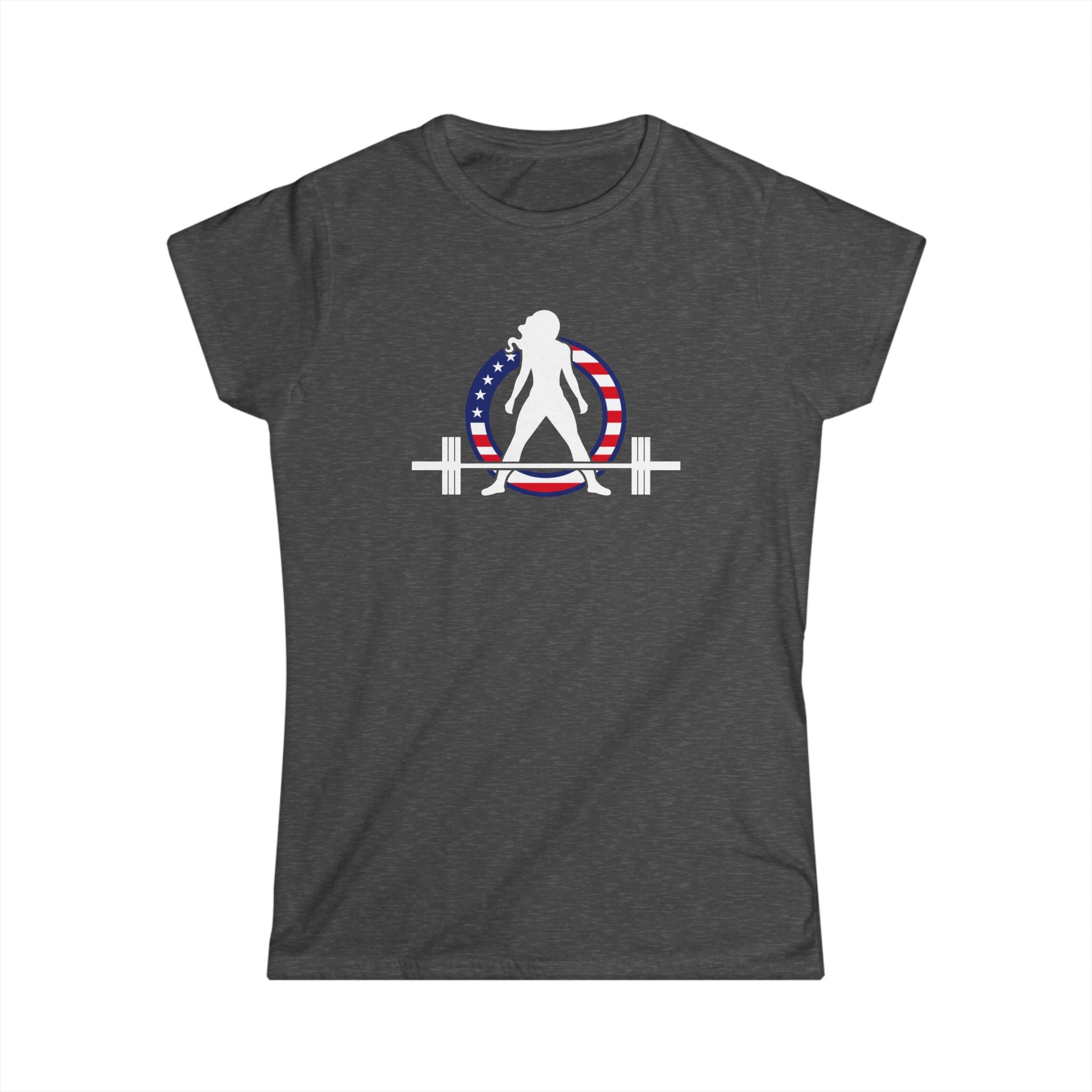 Women's Softstyle Tee -  WWLW USA Logo - Color Dark Logo Front & Plain Back