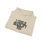 WWLW “I Could Deadlift You” Hoodie - Front Black Logo - Plain Back