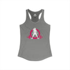 Women's Ideal Racerback Tank - Distressed  Color Distressed Logo Front & Plain Back