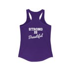 Strong Is Beautiful – Women’s Racerback Tank | Classic Logo, Front & Back