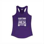 Everything Hurts & I'm Hungry - Women's Ideal Racerback Tank - White Front Logo Plain Back