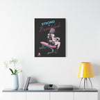 Strong is Beautiful Cartoon - Motivational Wall Art - Canvas
