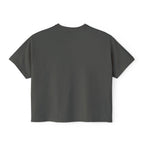 Women's Boxy Tee - Color Distressed Logo Front Plain Back