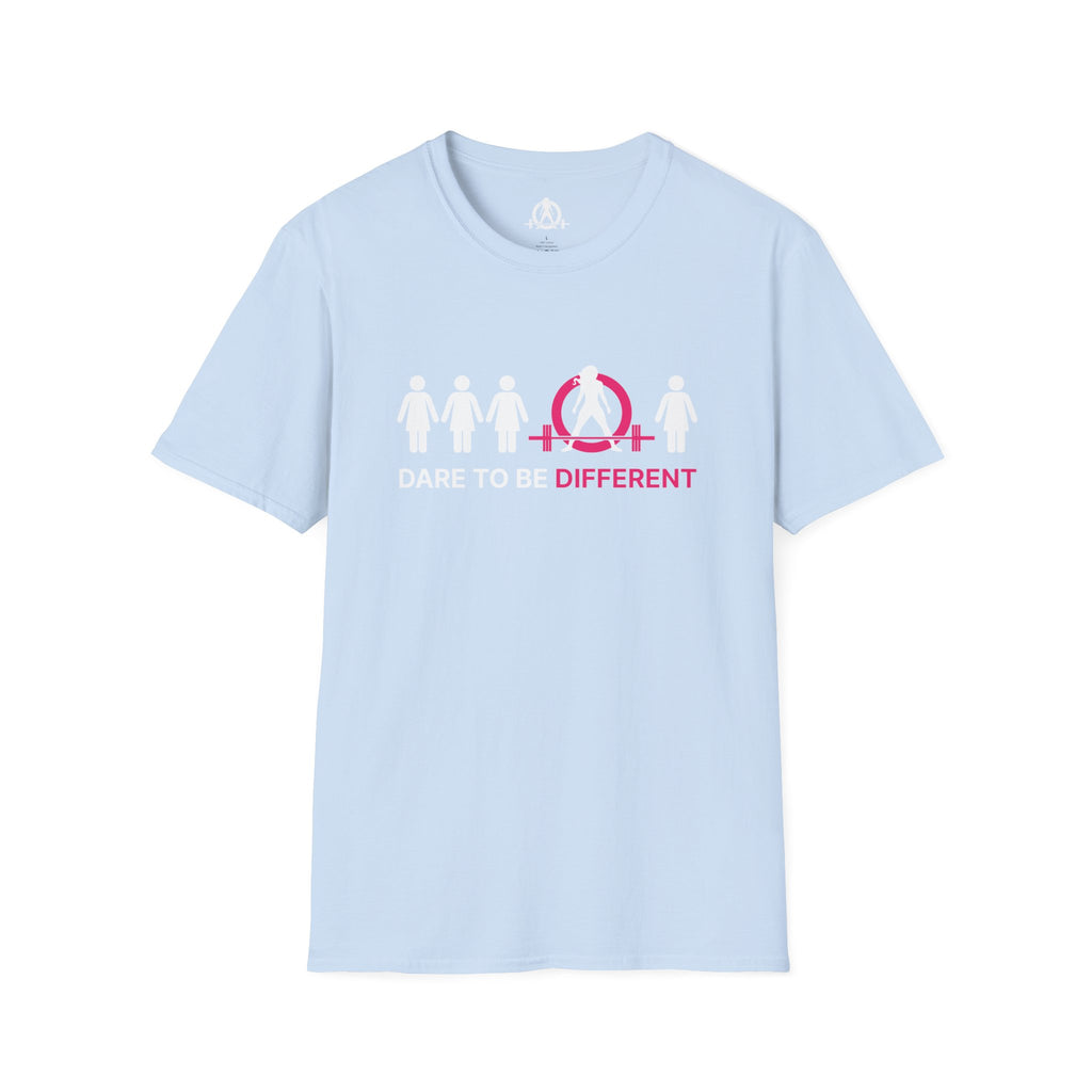 Dare To Be Different - Deadlift - Unisex Softstyle T-Shirt - Front Logo Plain Back